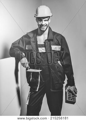 Happy Man Smiling Builder