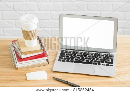Office Desktop With Various Objects