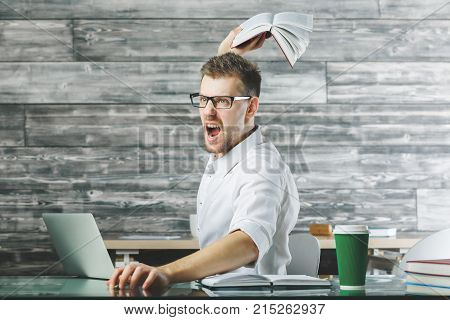 Furious Male At Workplace