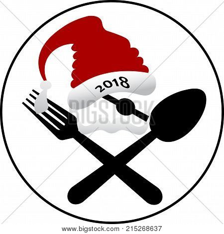 Icon chef-Santa Claus food item restaurant fast food vectorlogo