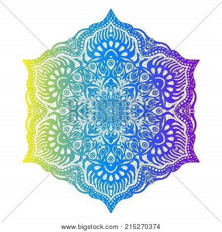 Flower Mandala. Vintage Decorative Elements.