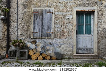 A disused building in hill village of Erto in Friuli Venezia 