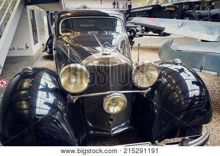 Prague, Czech Republic - November 10: Mercedes Benz 540 K Car From 1939 Used By Ss-obergruppenfuhrer