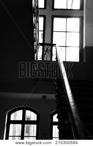 The black and white phoro - stairs