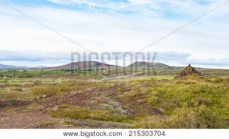 Icelandic Landscape With Biskupstungnabraut Road