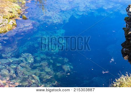 Water In Silfra Fissure In Valley Of Thingvellir