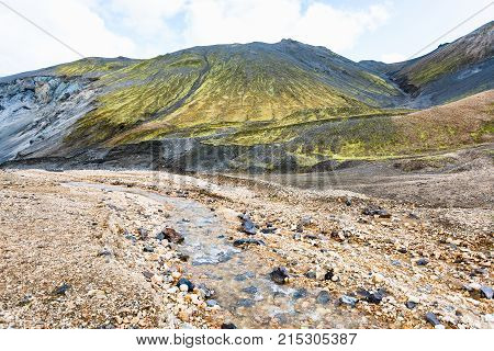 River Bottom In Graenagil Canyon In Iceland