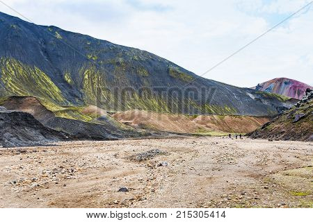 Mountain Pass To Graenagil Canyon In Iceland