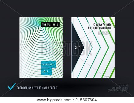 Design of business vector template, brochure, abstract annual report, cover modern layout, flyer in A4 with olourful round circle blend effect, abstract lines for finance, teamwork with background.