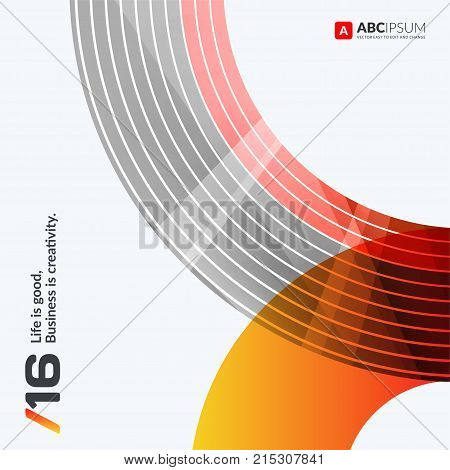 Abstract vector design elements for graphic layout. Modern business template with olourful round circle blend effect, abstract lines, decoration, joy, party, celebration, anniversary on background.