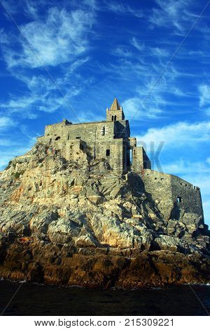 Portovenere: Rocky coast with Saint Peter church