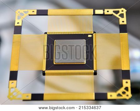 Micro  processor controller chip microcontroller gold orange black color
