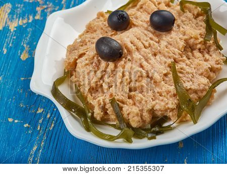 Rillettes from trout similar to pate , close up