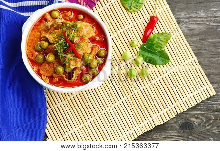 Thai style Red curry with Beef menu, Thai name is panaeng neur