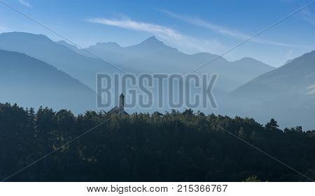 Mountains valley and peaks landscape natural environment. Hiking in the alps. Tirol Austria Europe