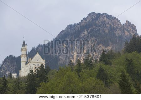 Castle in the southern part of Germany near the Alps