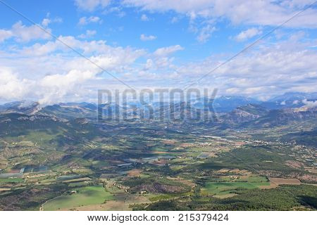 French Alps from the Chabre mountain in France
