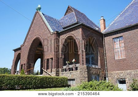 Building of the crematory in summer time