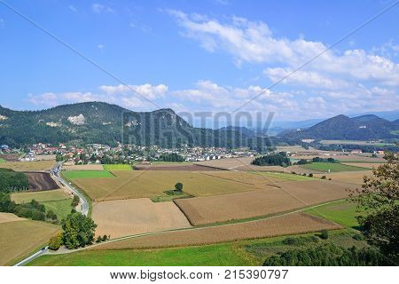 View of Landskron in Austria in summer time