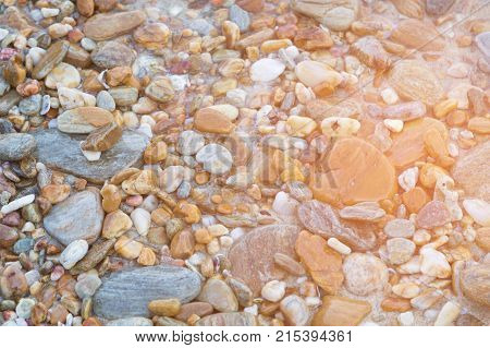 Sea stone on the beach nautral landscape background
