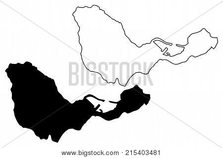 Ceuta map vector illustration , scribble sketch Ceuta