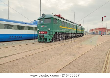 TheSaint-Petersburg.Russia.11.22.2017. Museum of railway transport.It is located near the Baltic station.The main part of the Museum is the large exhibits - locomotives trains and wagons.