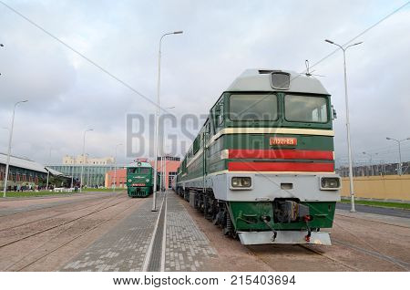 TheSaint-Petersburg.Russia.11.22.2017. Museum of railway transport.It is located near the Baltic station.The main part of the Museum is the large exhibits - locomotives trains and wagons.