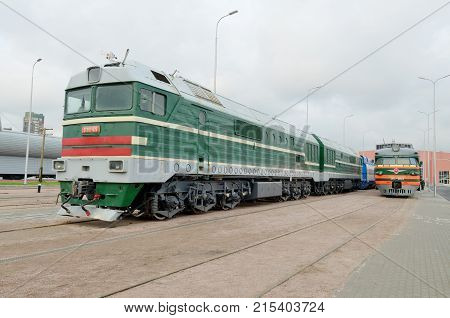 TheSaint-Petersburg.Russia.11.22.2017. Museum of railway transport.It is located near the Baltic station.The main part of the Museum is the large exhibits - locomotives trains and wagons.