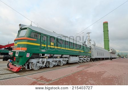 TheSaint-Petersburg.Russia.11.22.2017. Museum of railway transport.It is located near the Baltic station.The main part of the Museum is the large exhibits - locomotives trains and wagons.