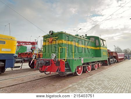 TheSaint-Petersburg.Russia.11.22.2017. Museum of railway transport.It is located near the Baltic station.The main part of the Museum is the large exhibits - locomotives trains and wagons.
