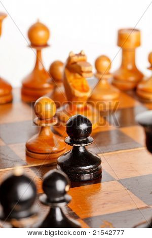 hölzernes Schach