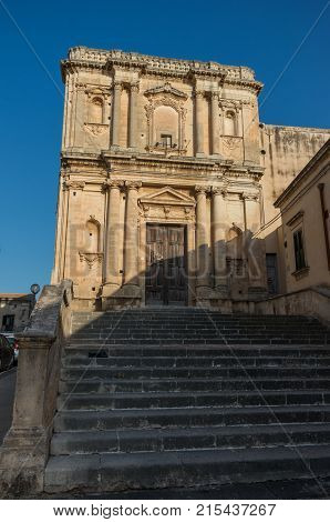 Church of Santa Agata in Noto city Sicily in Italy
