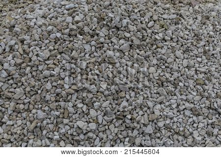 scattered white building crushed stone for roads like a texture