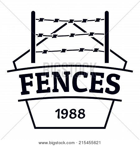 Fence prison logo. Simple illustration of fence prison vector logo for web