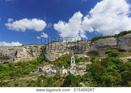 The Largest In The Crimea By The Number Of Inhabitants Of The Holy Dormition Cave Orthodox Monastery