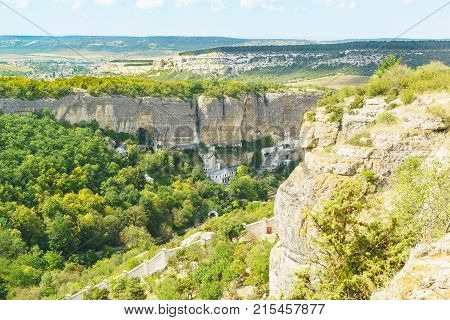 Landscape View On The Natural Boundary Of Mariam-dere (canyon Of Maria), Holy Assumption Orthodox Ca