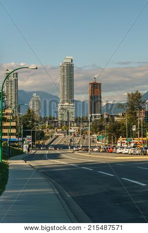 Burnaby, Bc, Canada - September 23, 2017: Willingdon Avenue Near Bcit.