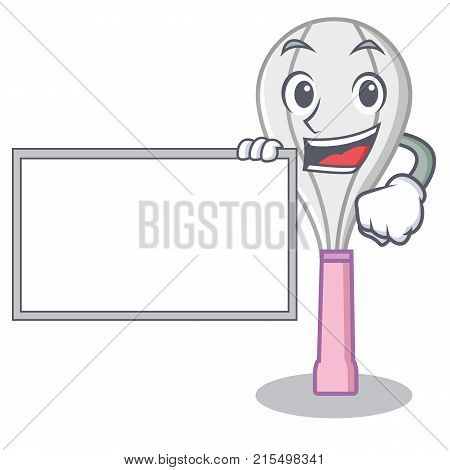 With board whisk character cartoon style vector illustration