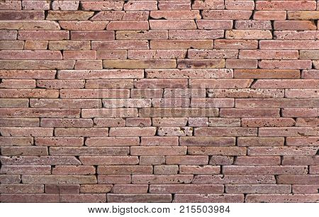 Facing tile from travertine with a smooth surface texture