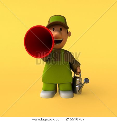 Gardener - 3D Illustration