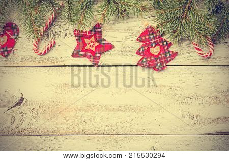 Christmas Composition With Fir Tree