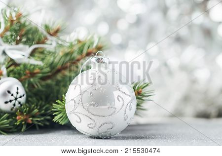 Silver Christmas Background