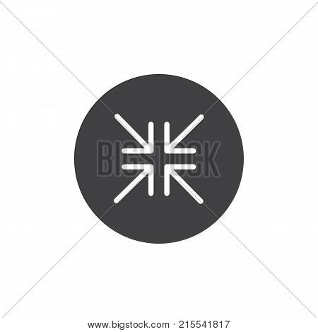 Target icon vector, filled flat sign, solid pictogram isolated on white. Exit full screen arrows symbol, logo illustration.