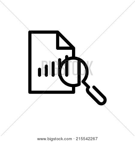 Magnifier line icon. High quality black outline logo for web site design and mobile apps. Vector illustration on a white background.