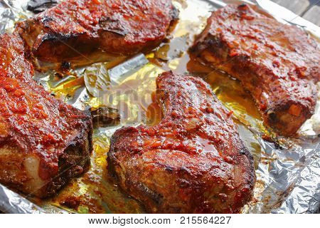Oven Roasted Tender, Spicy Pork Chops