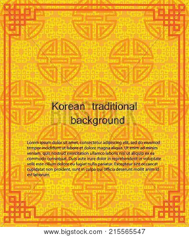Korean traditional pattern background banner. Vector Design