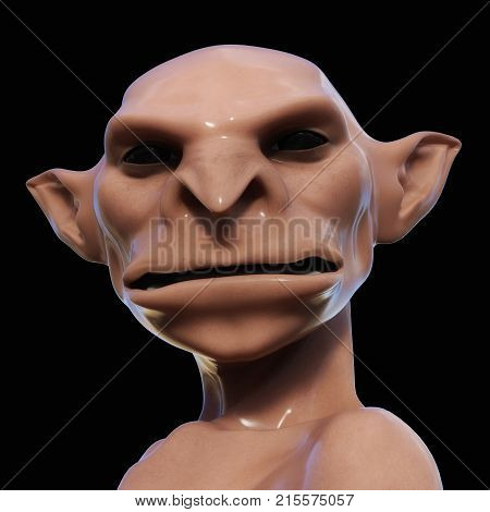 Digital 3D Illustration Of A Creepy Creature