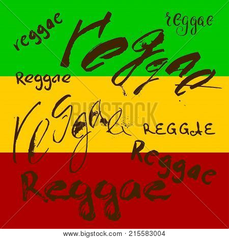 Modern Lettering Poster In Reggae Style. Vector Isolated Typography For Your Design.