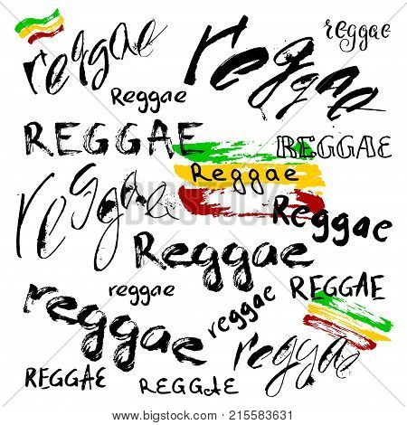 Modern Lettering Poster In Reggae Style. Vector Isolated Typography For Your Design.