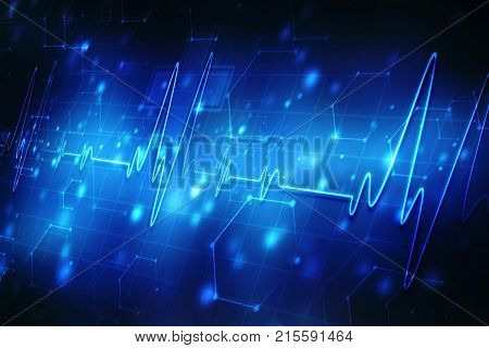Medical abstract background, ecg  background, medical technology
